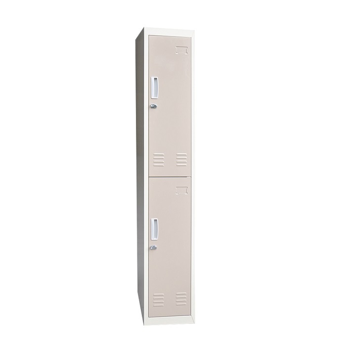 2 Compartment Locker KD Ivory Karoo - Luoyang Unimax Steel Cabinets
