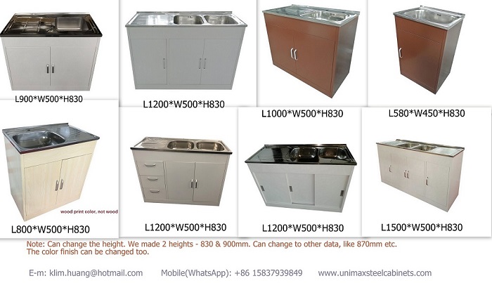 Factory Metal kitchen sink base cabinets