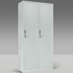 Locker Cabinet 2 Doors Gray Metal