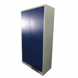 Cold Rolled Steel Tall Office Lockable Filing Cabinet 2 Doors 4 Internal Adjustable Shelves Bookcase Cabinet Storage Unit